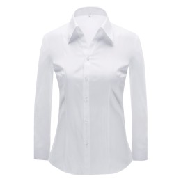 Online Order Slim Fit Women's Shirt Fashion Design Long Sleeve V Neck Plain Shirt Shirt Garment Factory 45% Cotton 55% Polyester CHENSHANG YW4516 SKR049 Online Order Slim Fit Women's Shirt Fashion Design Long Sleeve V Neck Plain Shirt Shirt Garment Factory 45% Cotton 55% Polyester CHENSHANG YW4516 SKR049